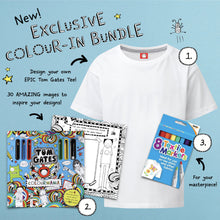 Load image into Gallery viewer, Tom Gates EXCLUSIVE Colour-In T-Shirt Bundle
