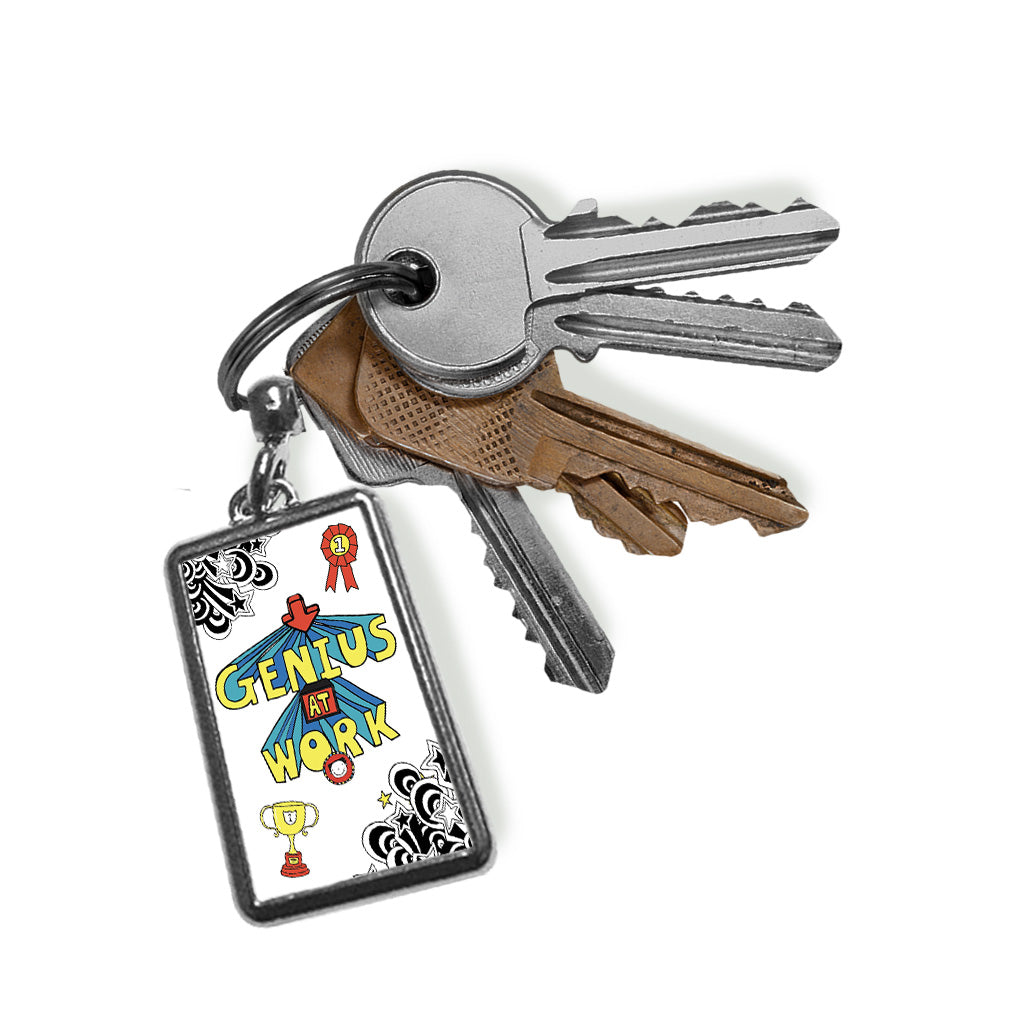 Load image into Gallery viewer, Tom Gates Genius at Work Metal Keyring
