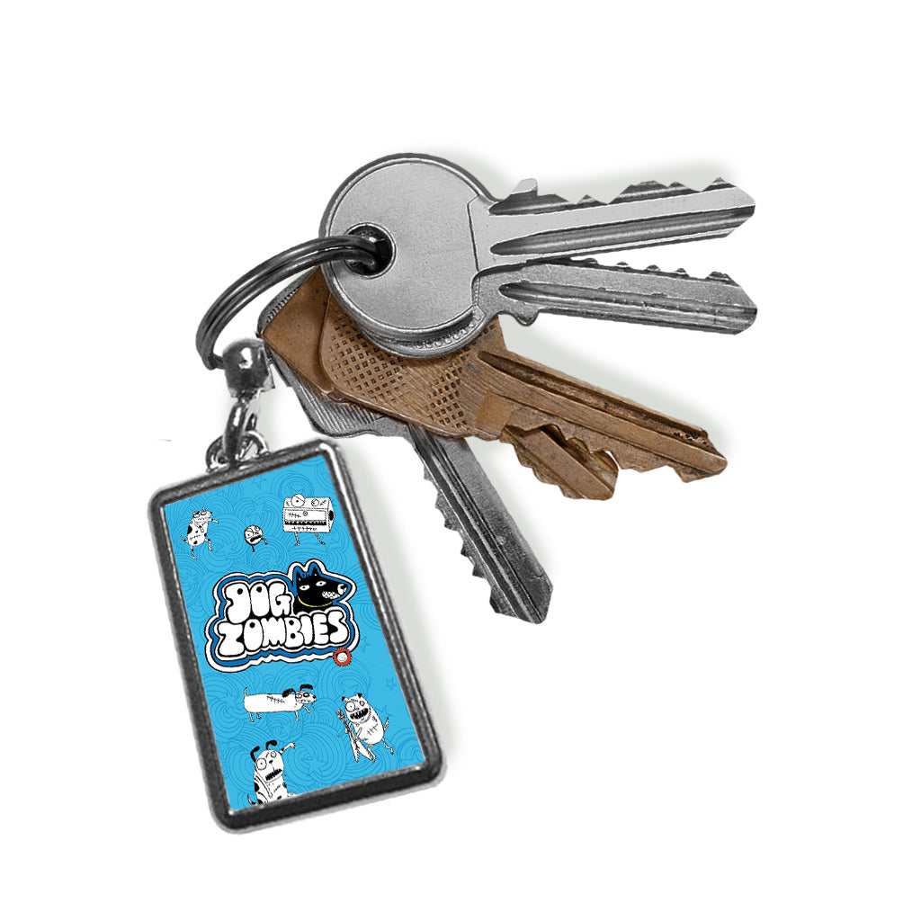 Load image into Gallery viewer, Tom Gates Dog Zombies Metal Keyring
