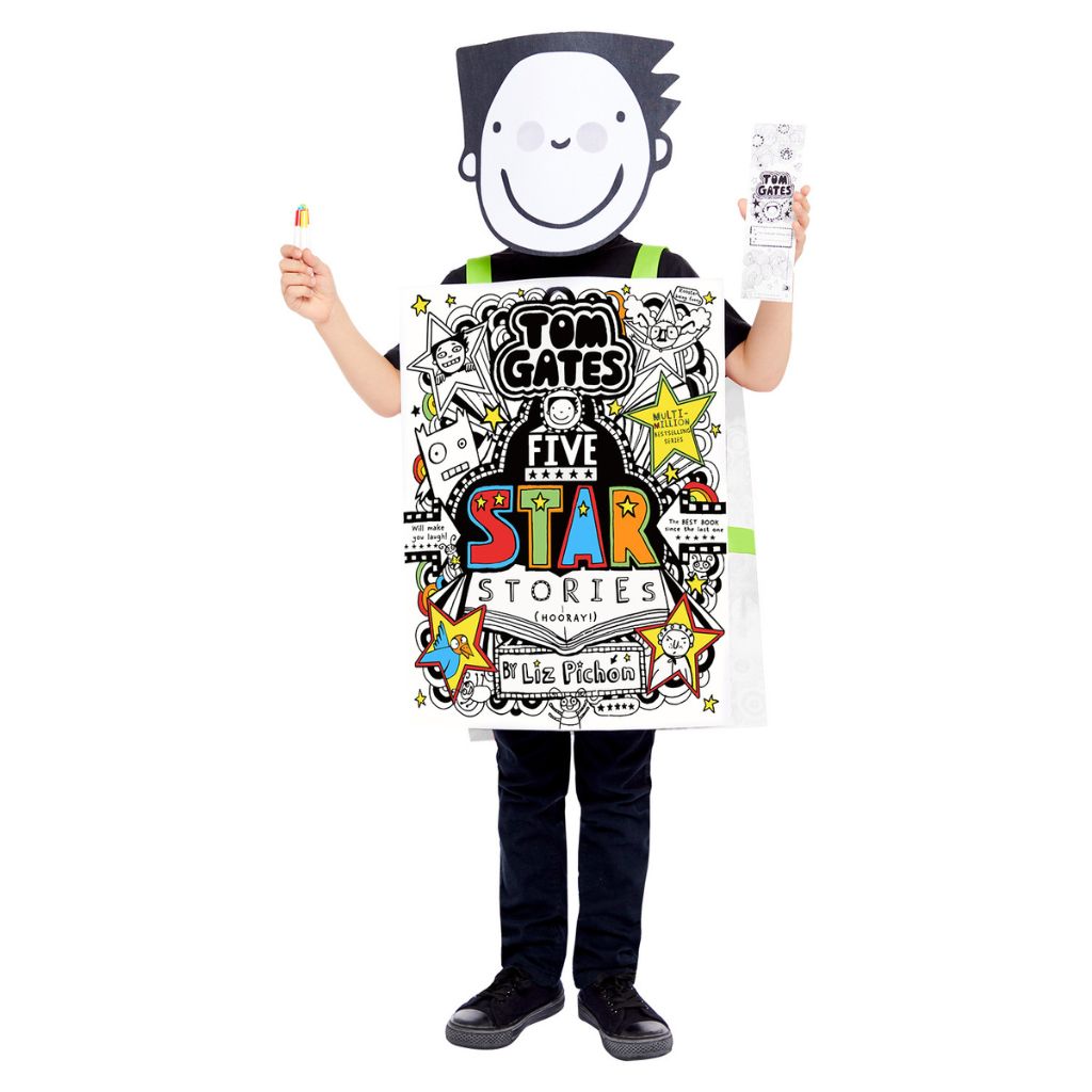 Load image into Gallery viewer, NEW! Tom Gates Dress-up Costume including Colour-in tabard, pens &amp; mask
