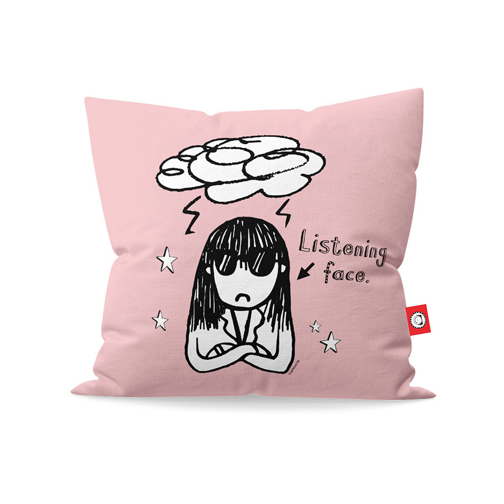 Delia's Listening Face Cushion
