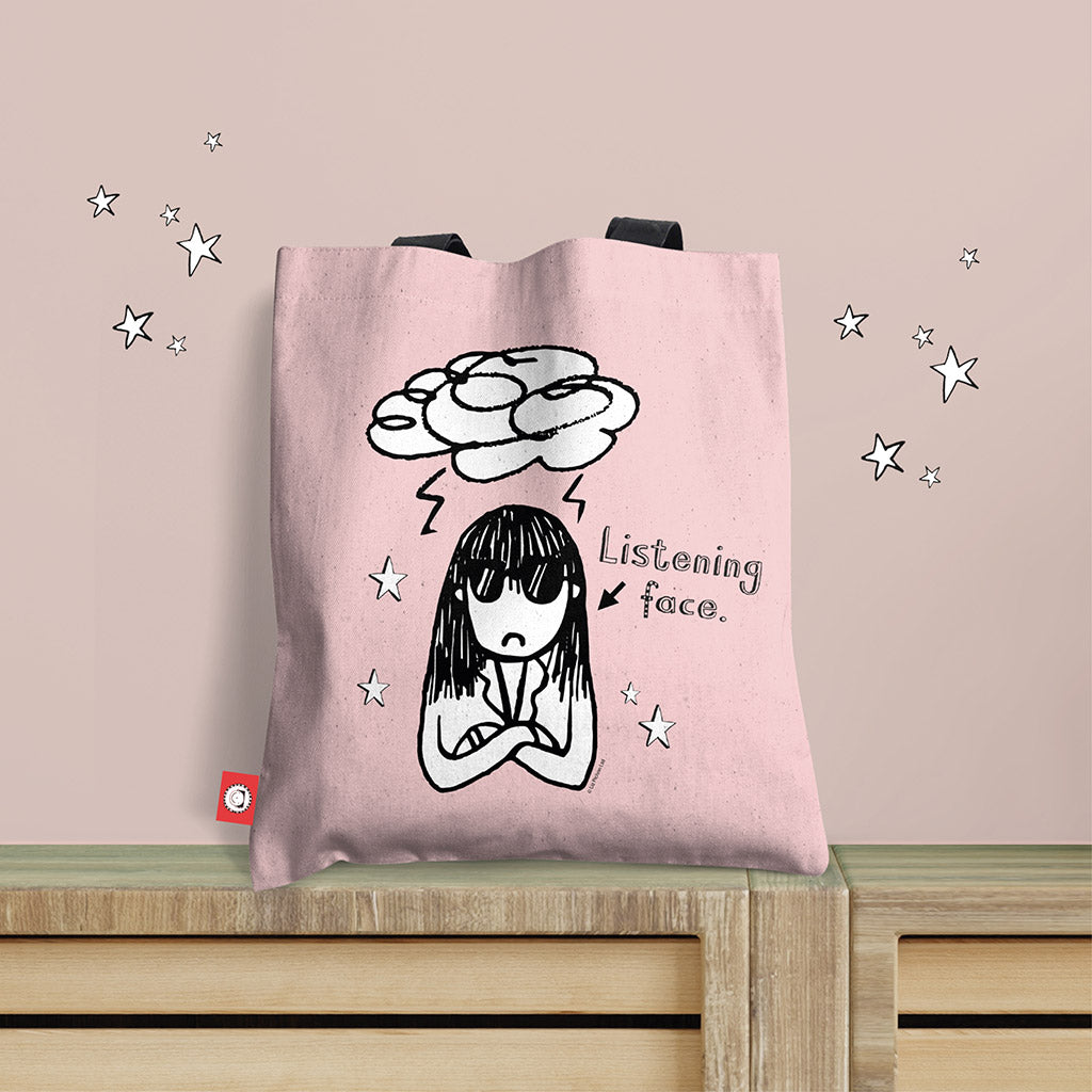 Load image into Gallery viewer, Delia&#39;s Listening Face Tote Bag
