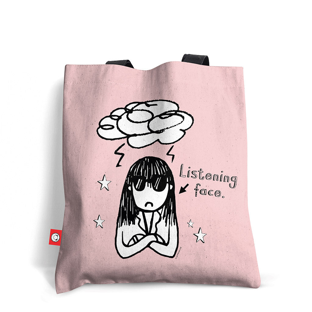 Listening Face Tote Bag