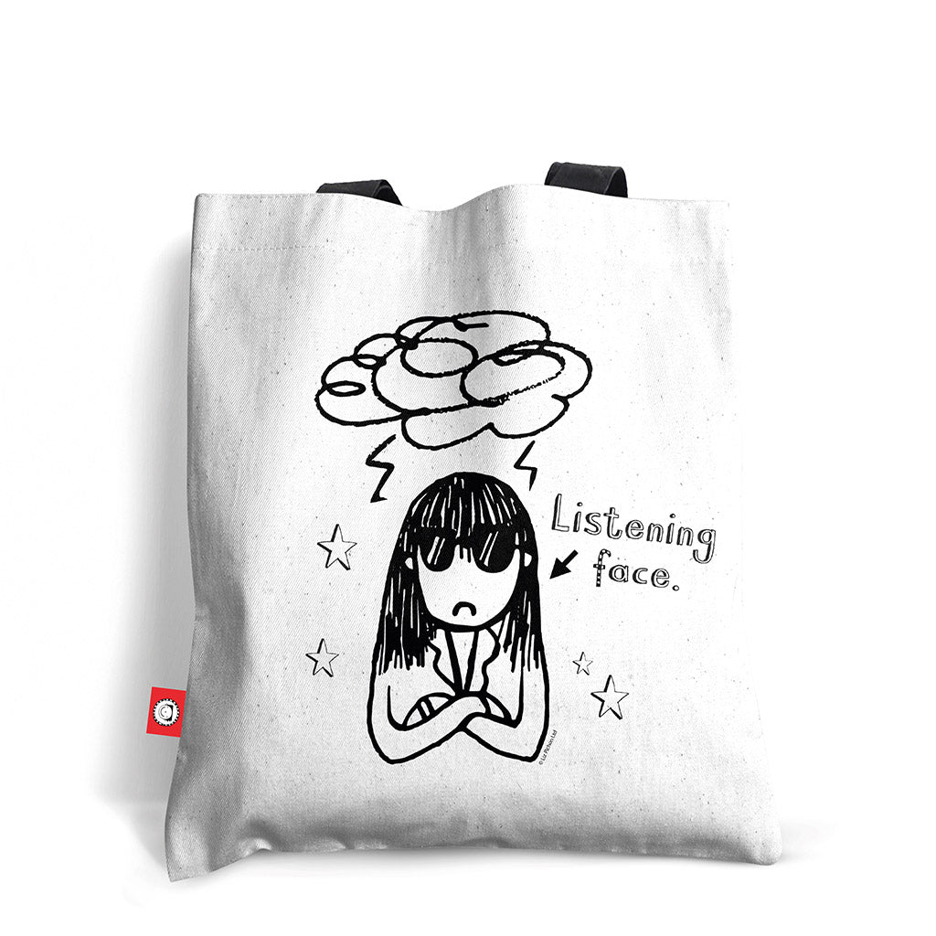 Load image into Gallery viewer, Delia&#39;s Listening Face Tote Bag
