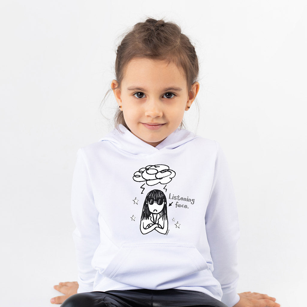 Load image into Gallery viewer, Delia&#39;s Listening Face Tom Gates Hoodie
