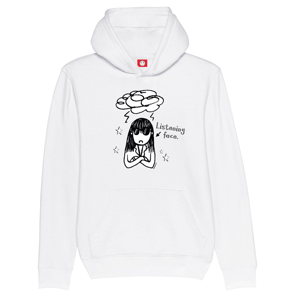 Load image into Gallery viewer, Delia&#39;s Listening Face Tom Gates Hoodie
