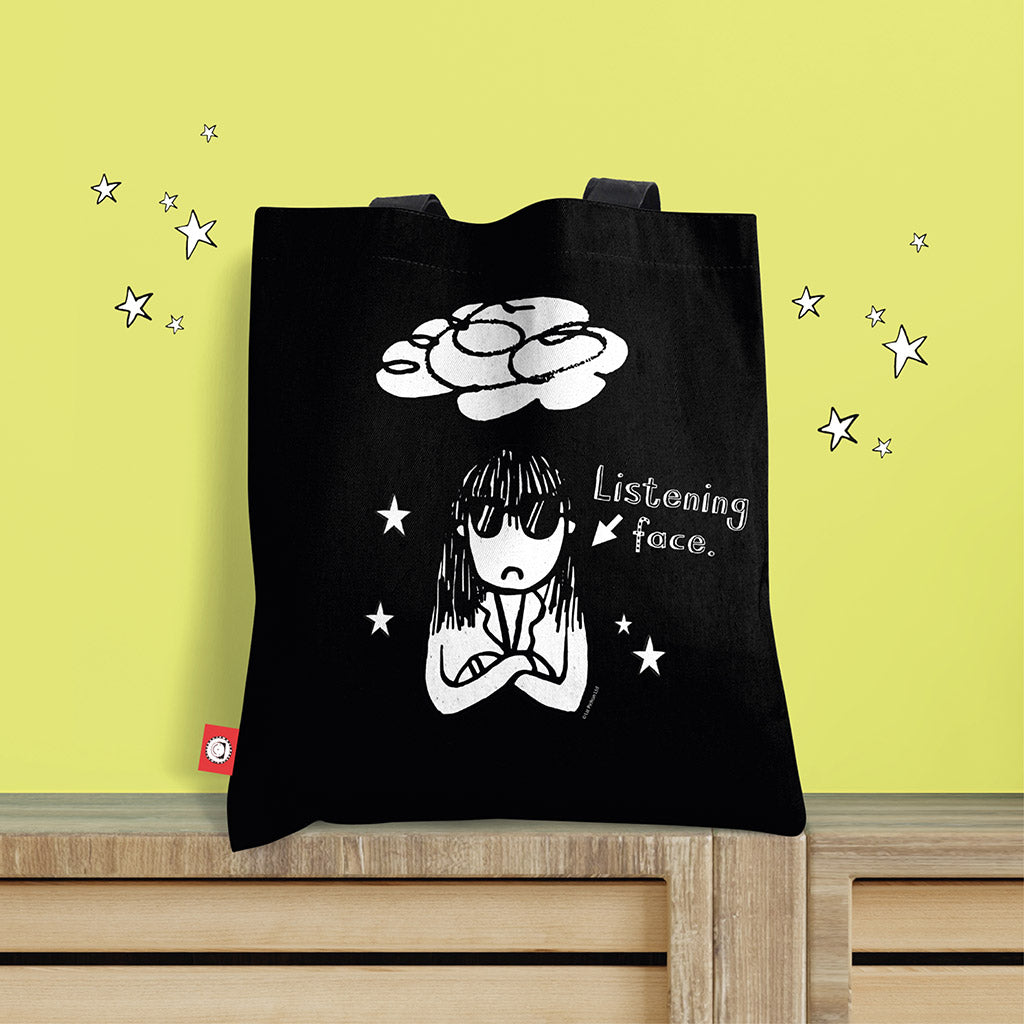 Load image into Gallery viewer, Delia&#39;s Listening Face Tote Bag
