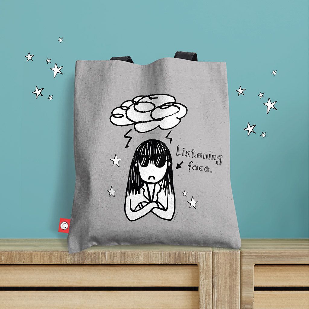 Load image into Gallery viewer, Delia&#39;s Listening Face Tote Bag
