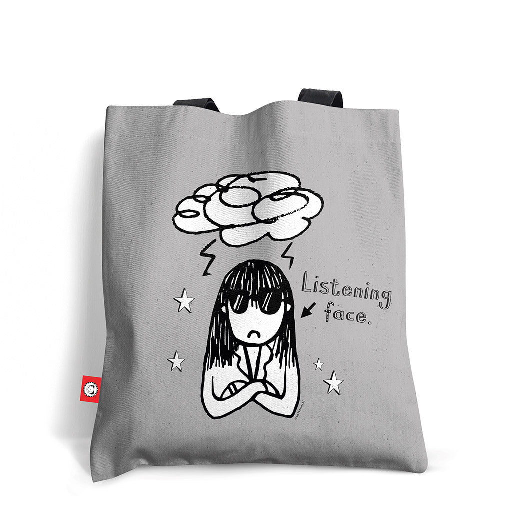 Load image into Gallery viewer, Delia&#39;s Listening Face Tote Bag
