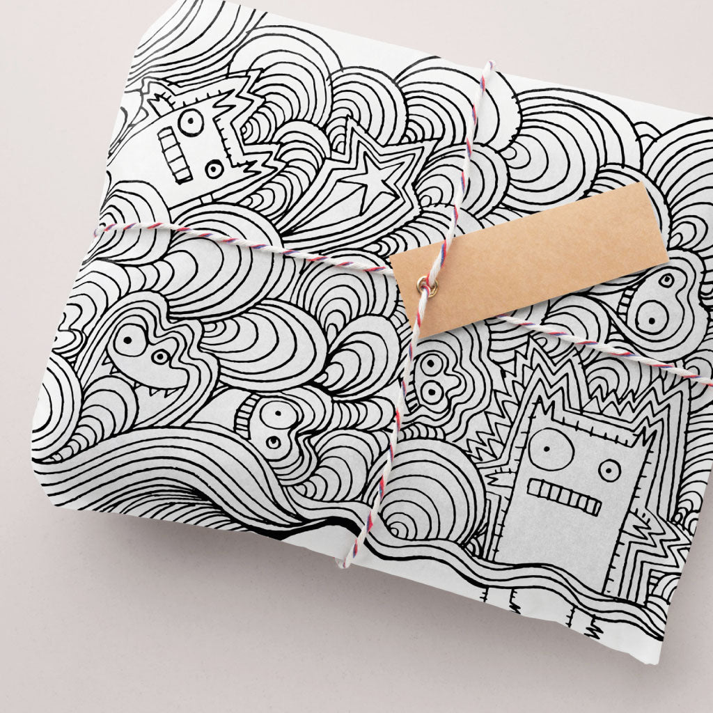 Load image into Gallery viewer, Tom Gates Colour in Doodle Gift Wrap
